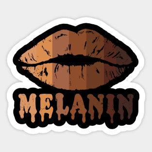 Drippin Melanin, Black LIps, Black woman, Black Queen, Melanin Queen, african american, Black Lives Matter Sticker